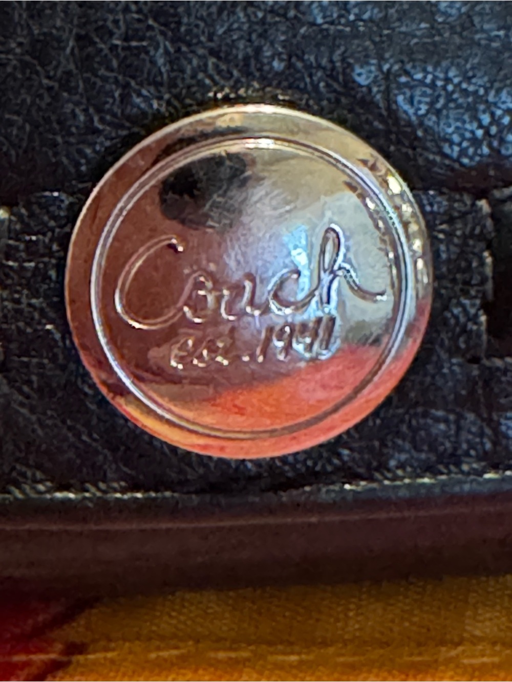 Coach Black Leather Checkbook Wallet Long Wallet Organizer Vintage Style - Picture 5 of 5